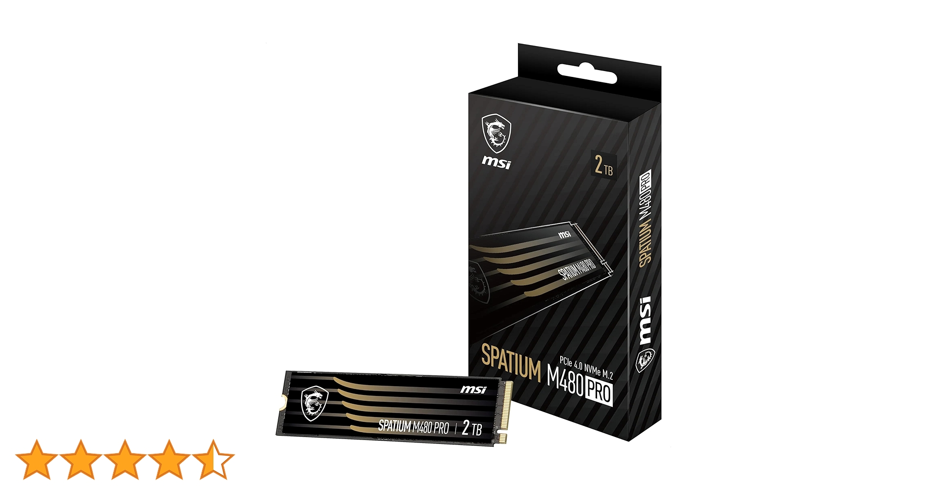 メモリー MSI SPATIUM M480 PRO 1TB SSD MSI SPATIUM M480 Pro PCIe 4.0 NVMe M.2 1TB Internal SSD High